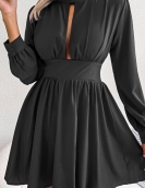 Sexy hollow waist swing dress